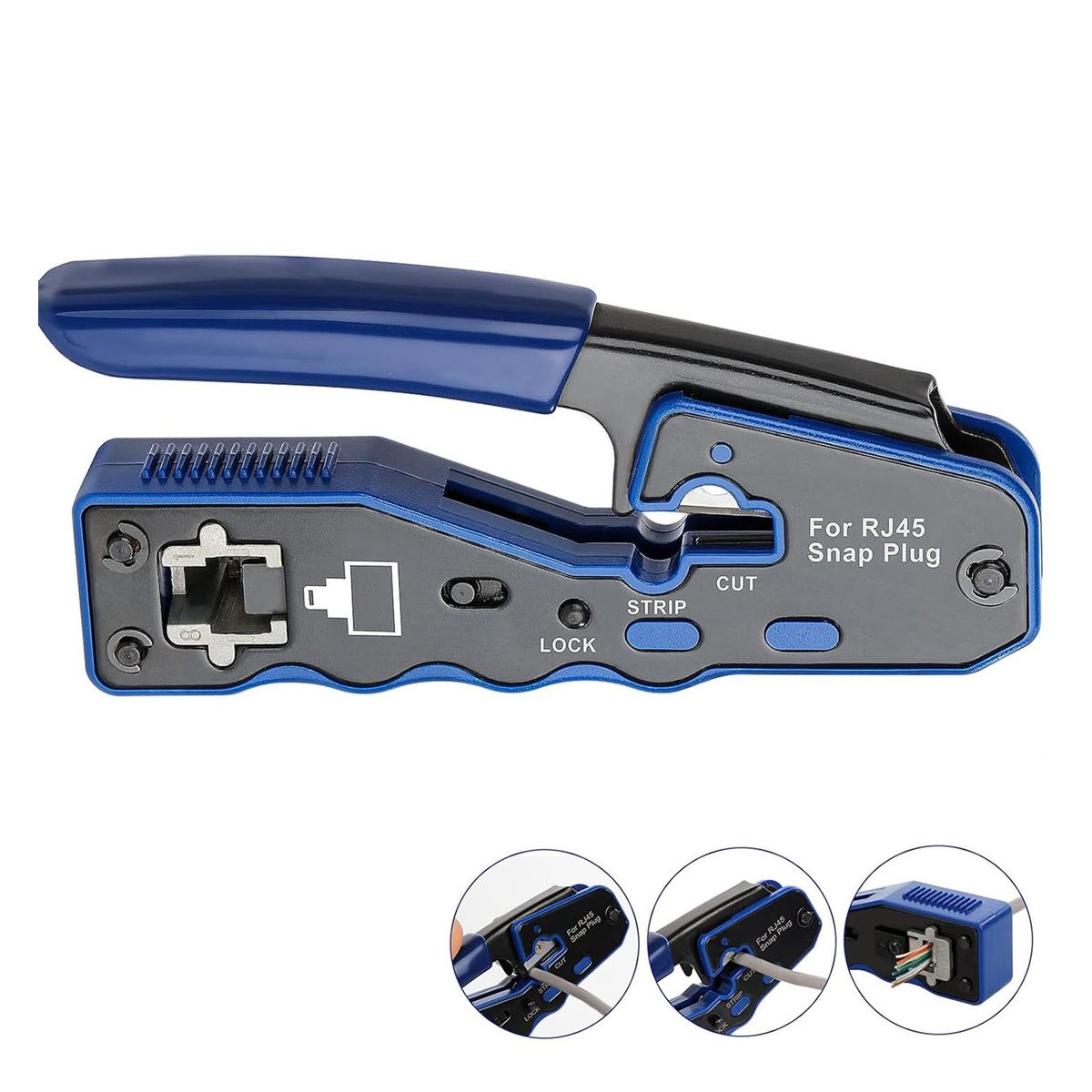 KUANGYE - Crimpeadora Rj45 Cat5e Cat6 Anticorte Profesional Cable De Redt