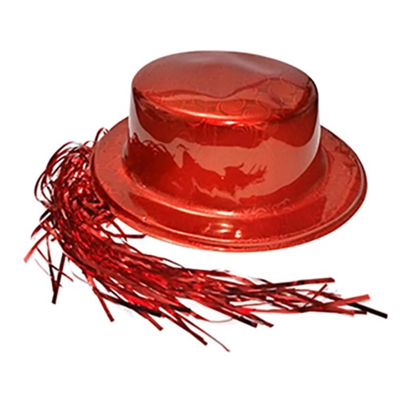 GENERICO - GORRO CHAPLIN CUADRADO BRILLANTE PELO ROJO X12 UNI
