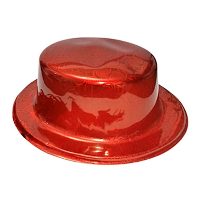 GENERICO - GORRO CHAPLIN CUADRADO BRILLANTE ROJO X12 UNI