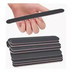 KUANGYE - 50 Limas Profesionales De Uñas Negras (grano Fino Y Grueso)