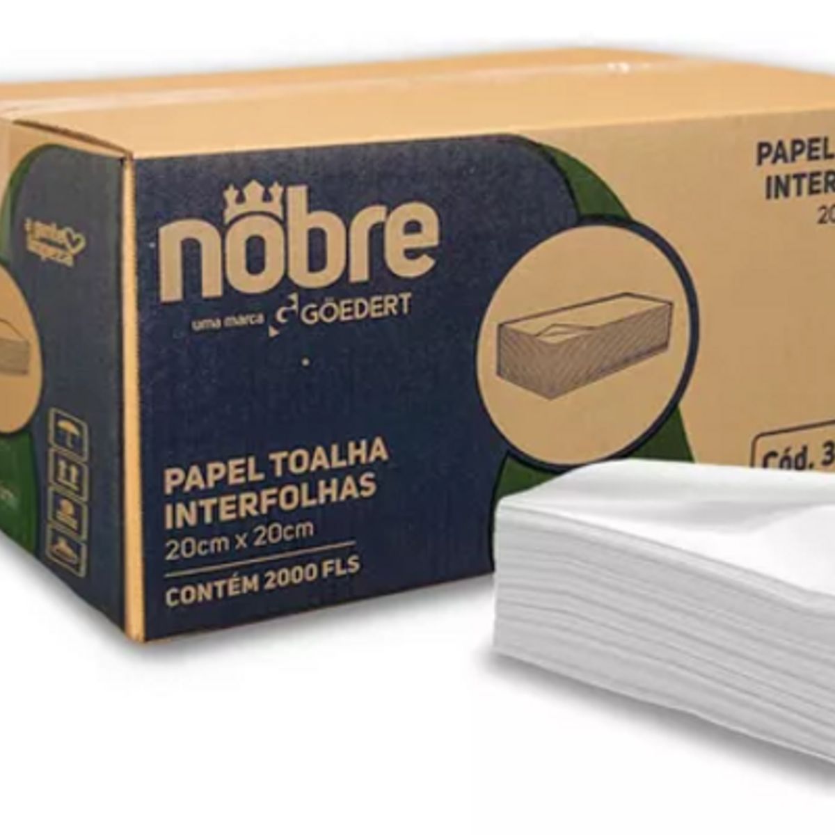 NOBRE - Caja Papel Toalla Interfoliada Suave 6 Packs 2000 Toallas