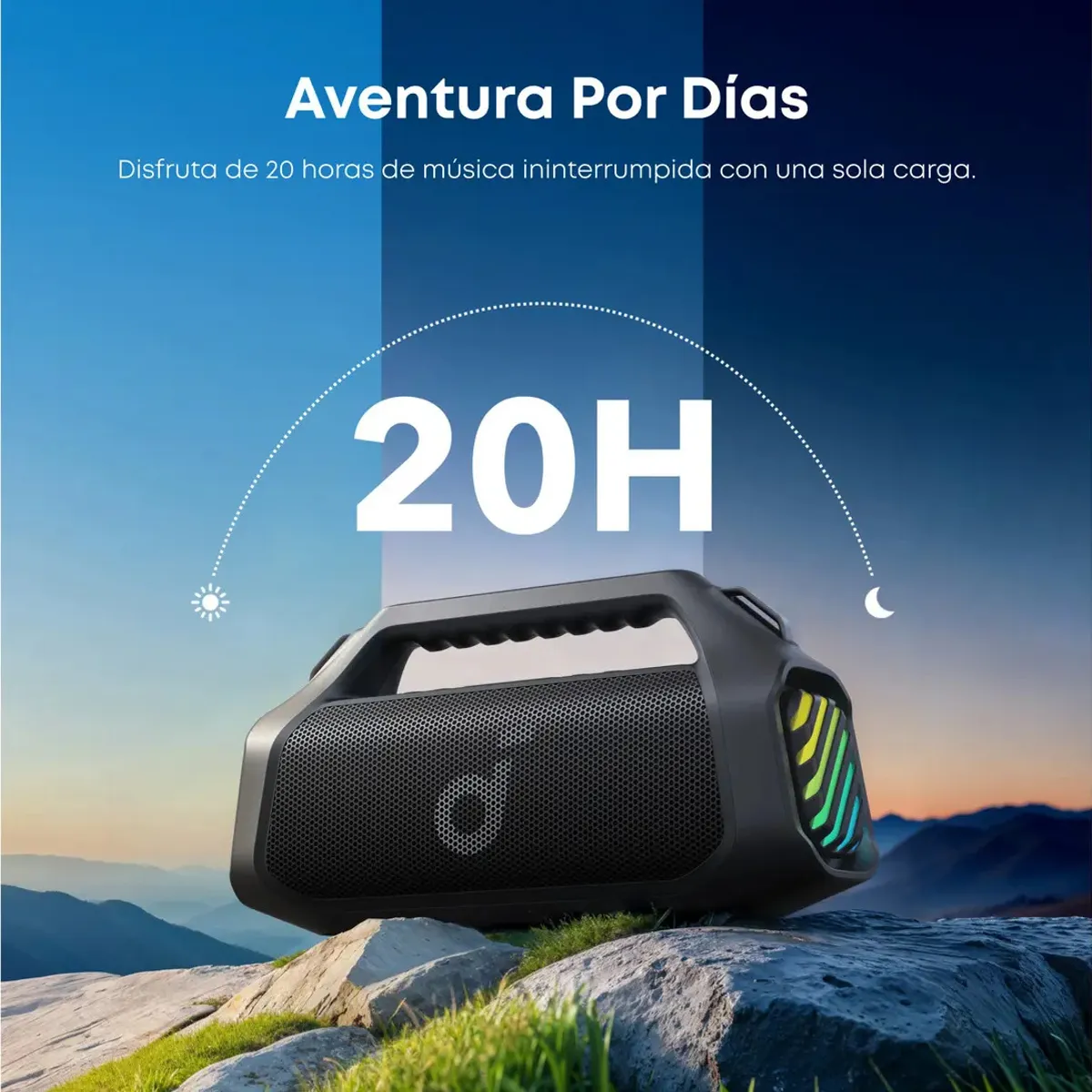 SOUNDCORE - Parlante Bluetooth 140W IPX7 Flotante 20h BassUp PartyCast Soundcore Boom 2 Plus