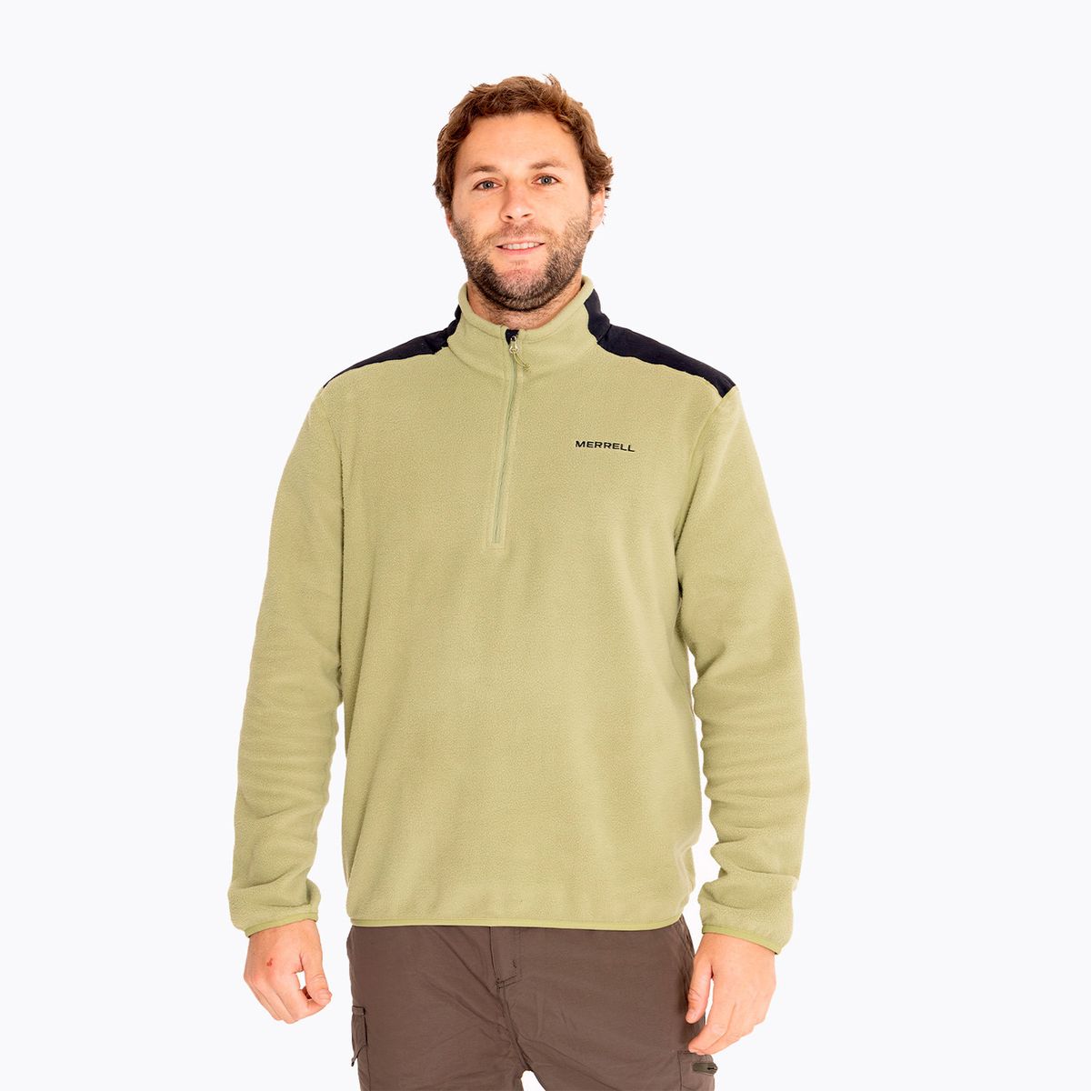 MERRELL - Polar Hombre Terrain 1/4 Zip Verde Musgo MERRELL