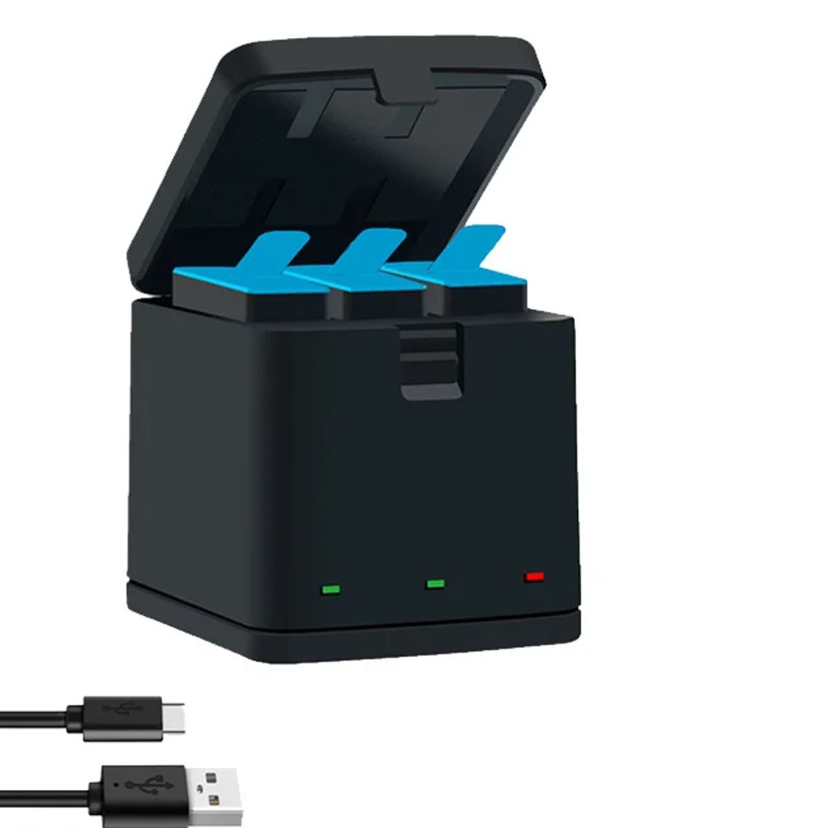 GENERICO - CARGADOR TRIPLE BATERÍA GOPRO 5, 6, 7, 8 ALTERNATIVA