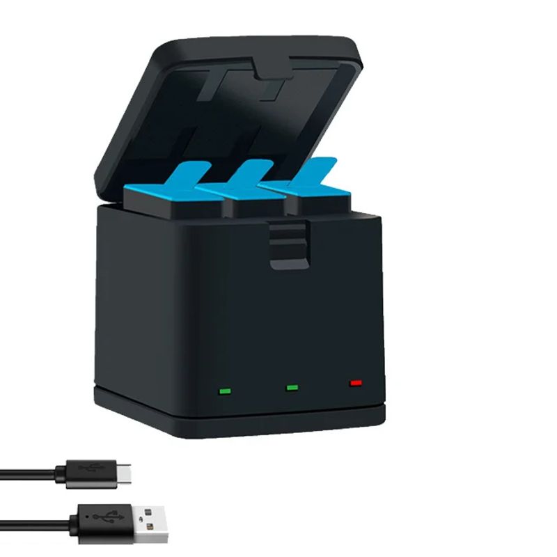 GENERICO - CARGADOR TRIPLE BATERÍA GOPRO 5, 6, 7, 8 ALTERNATIVA