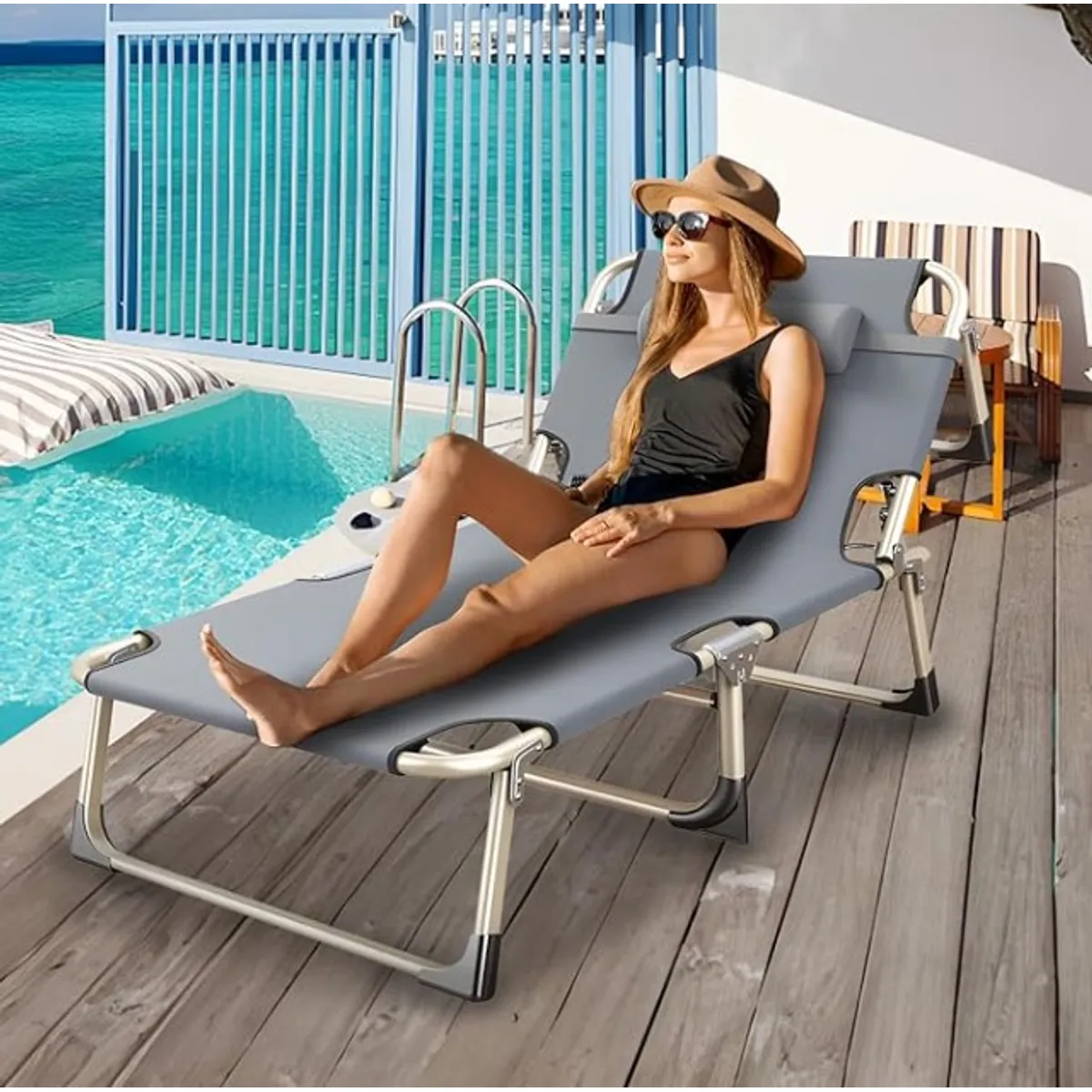 GENERICO - reposera playa plegable para playa piscina camping