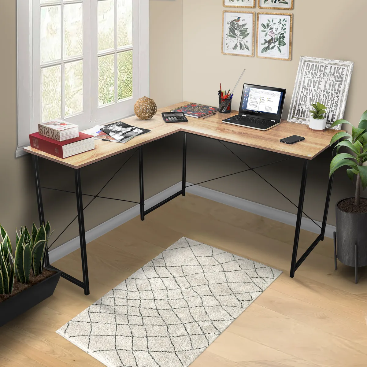 RELAN - Escritorio Esquinero Top Living Desk 11 Industrial en L
