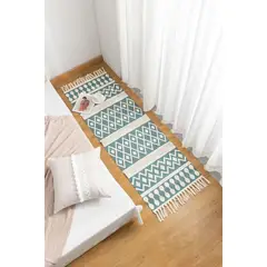ANGELES DEL HOGAR - Bajada de Cama Estilo Nordico 60 cm x 130 cm