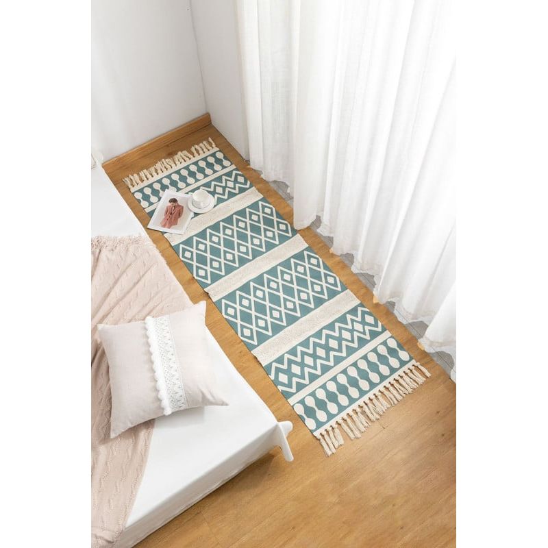 ANGELES DEL HOGAR - Bajada de Cama Estilo Nordico 60 cm x 130 cm