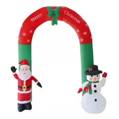 GENERICO - Arco inflable de Navidad con luces LED Santa