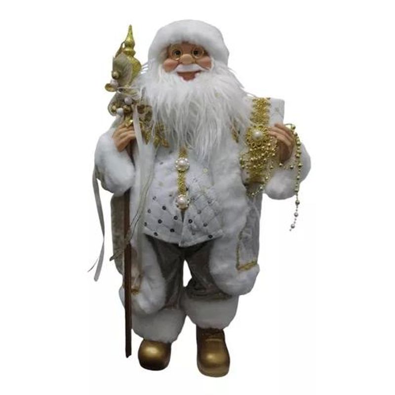 GENERICO - Viejo pascuero con regalo muñeco de Navidad blanco
