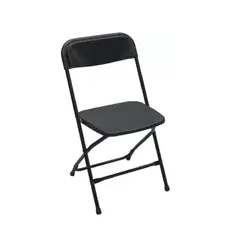GENERICO - Pack de 5 sillas plegables para oficina y hogar color negro