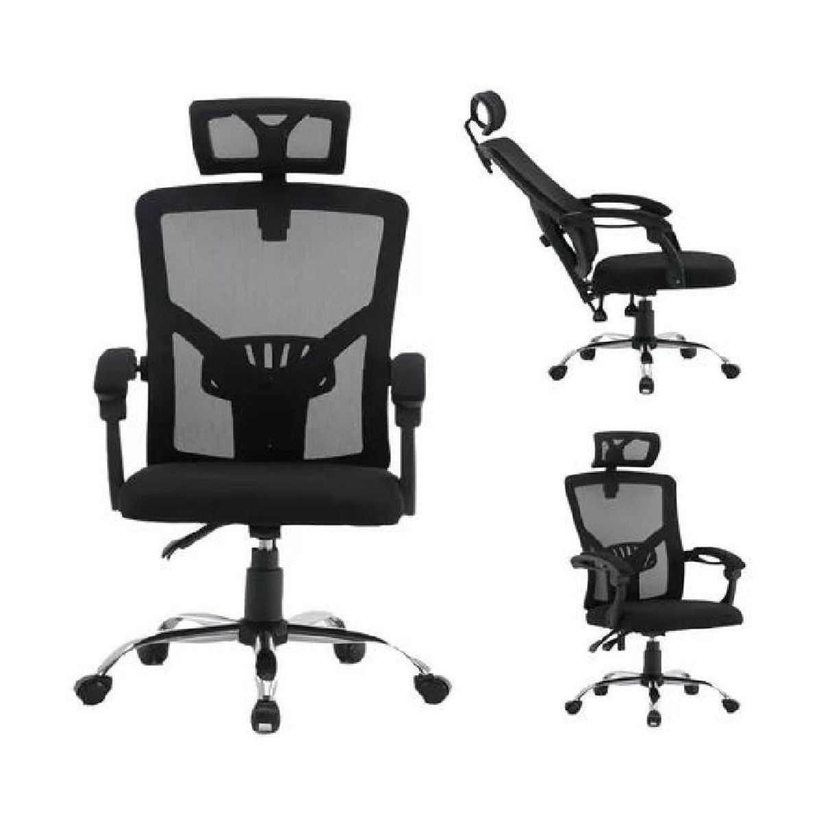 GENERICO - Silla de escritorio reclinable modelo ejecutivo color negro