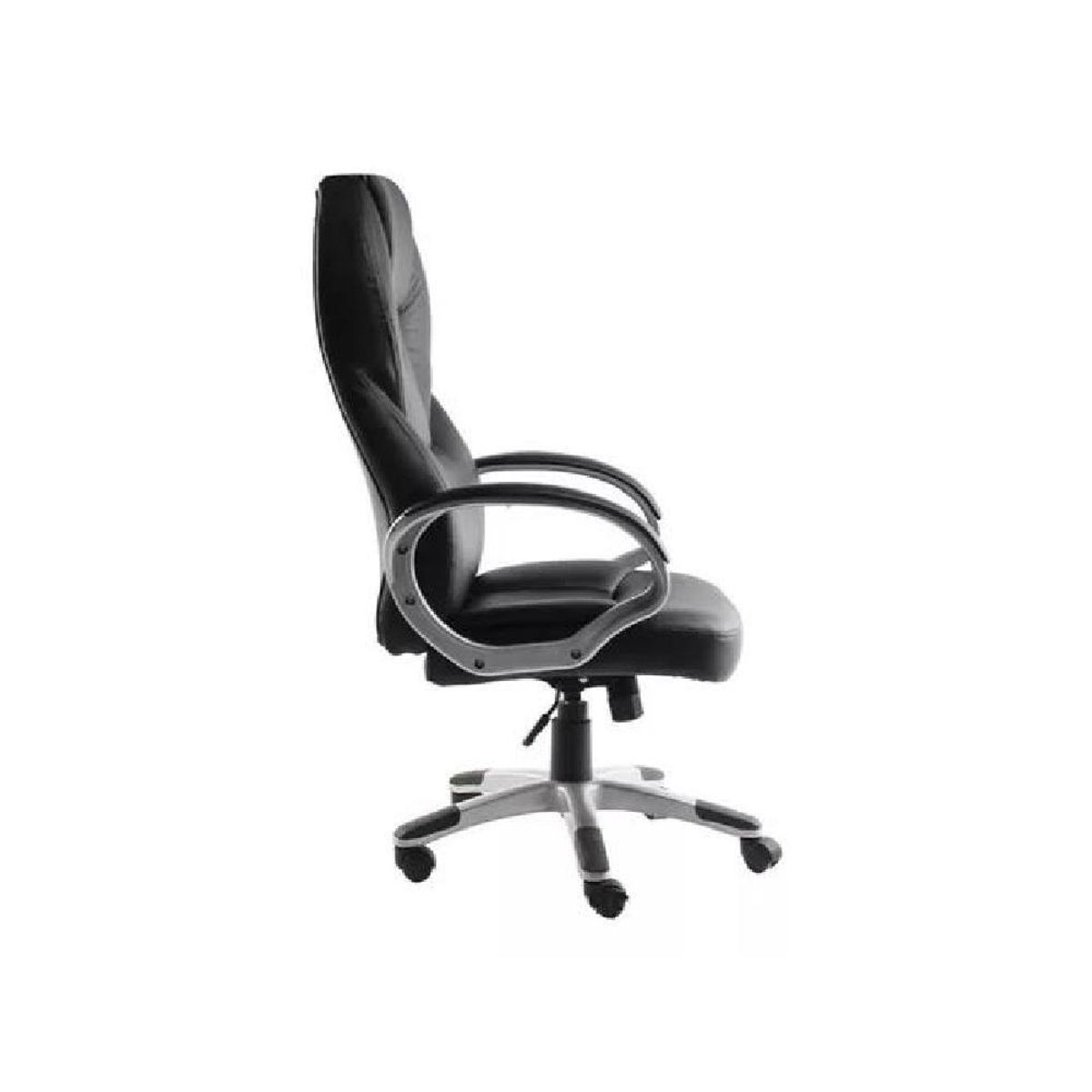 GENERICO - Silla de escritorio ejecutiva ergonómica con tapizado de cuero negro