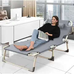 GENERICO - Silla Cama Plegable Portable con almohadilla