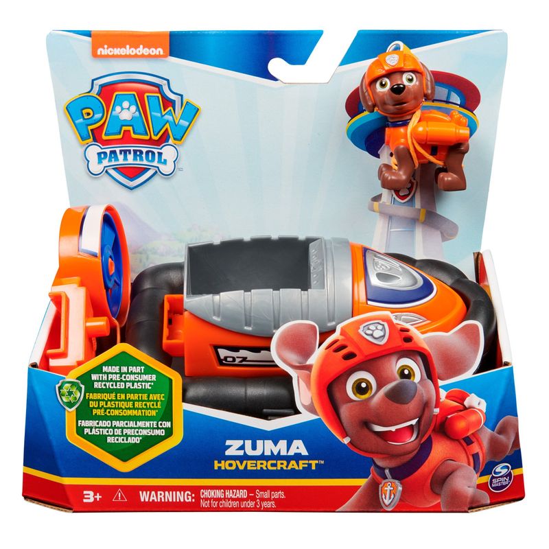 PAW PATROL - Vehículo Sostenible Zuma Con Figura Paw Patrol