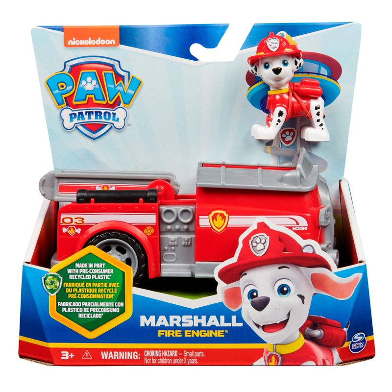 PAW PATROL - Vehículo Sostenible Con Figura De Marshal Paw Patrol