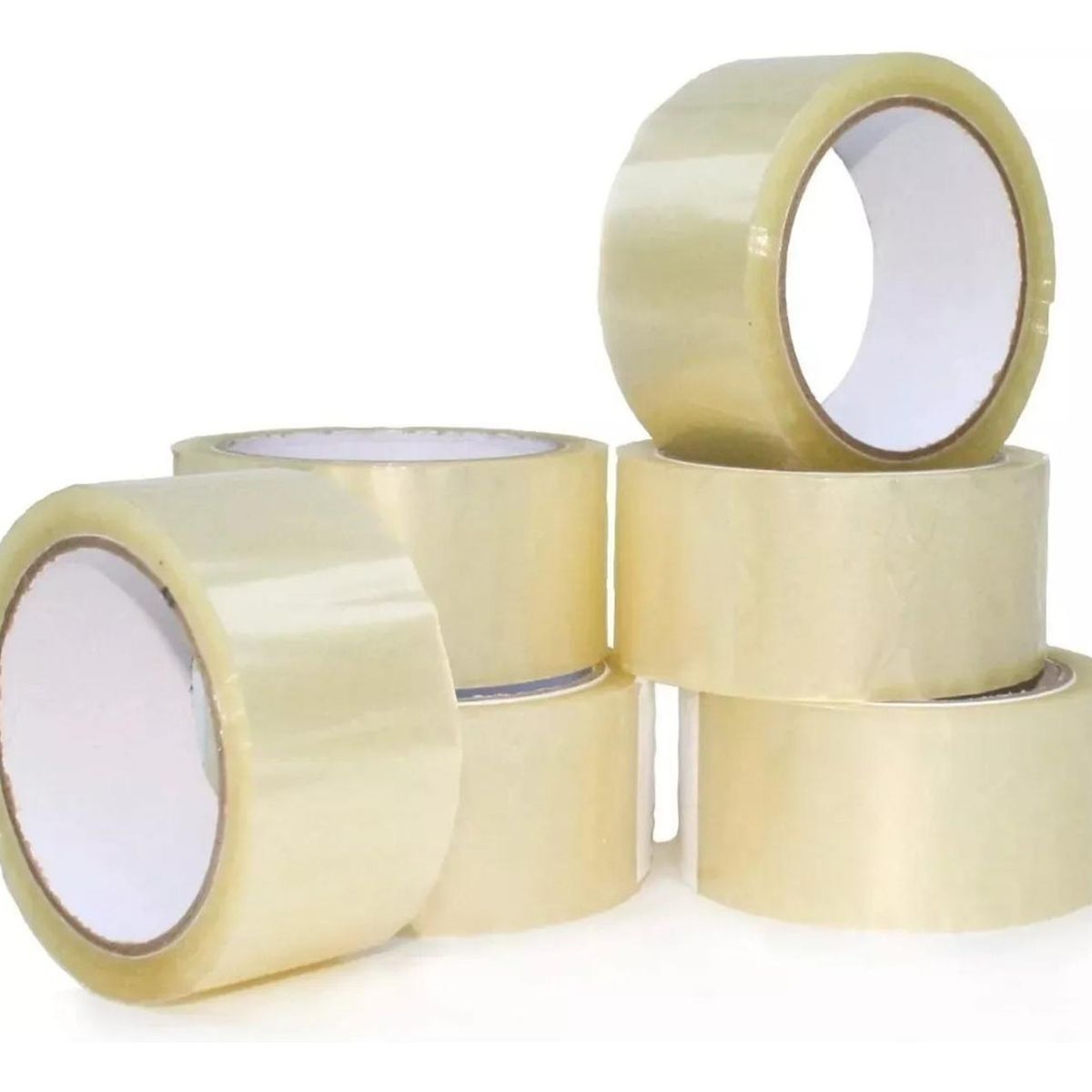 GENERICO - Pack 6 Rollos Cinta Embalaje 44mm X 100 Metros Transparente