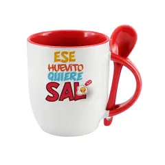 GENERICO - Tazón con cuchara y frases chilenas