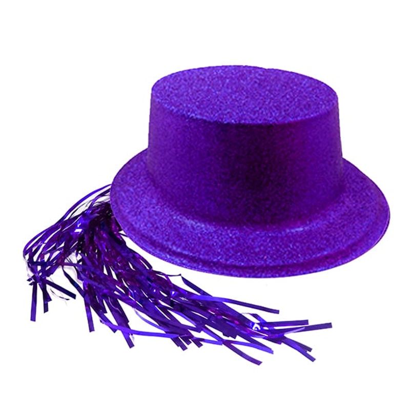 GENERICO - GORRO CHAPLIN CUADRADO ESCARCHA LISO PELO MORADO X12 UNI