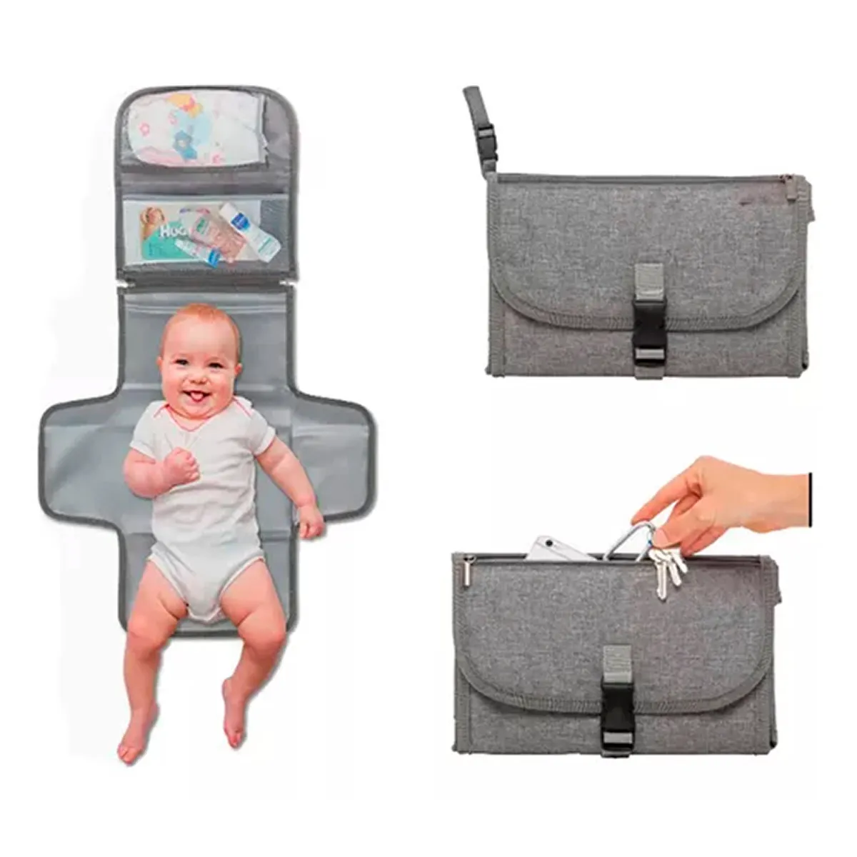 ESHOPANGIE - Cambiador Pañales Portátil Impermeable Bebé Mudador Plegable