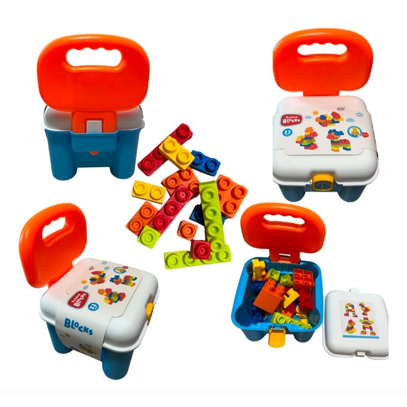 GENERICO - Juguete Didáctico Niños Silla Bebe Bloques Mega Blocks 32pc