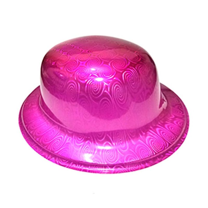 GENERICO - GORRO CHAPLIN REDONDO BRILLANTE FUCSIA X12 UNI