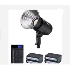 VISICO - KIT CAÑON FOCO LED 80R II RGB + 2 BATERÍAS + CARGADOR DOBLE