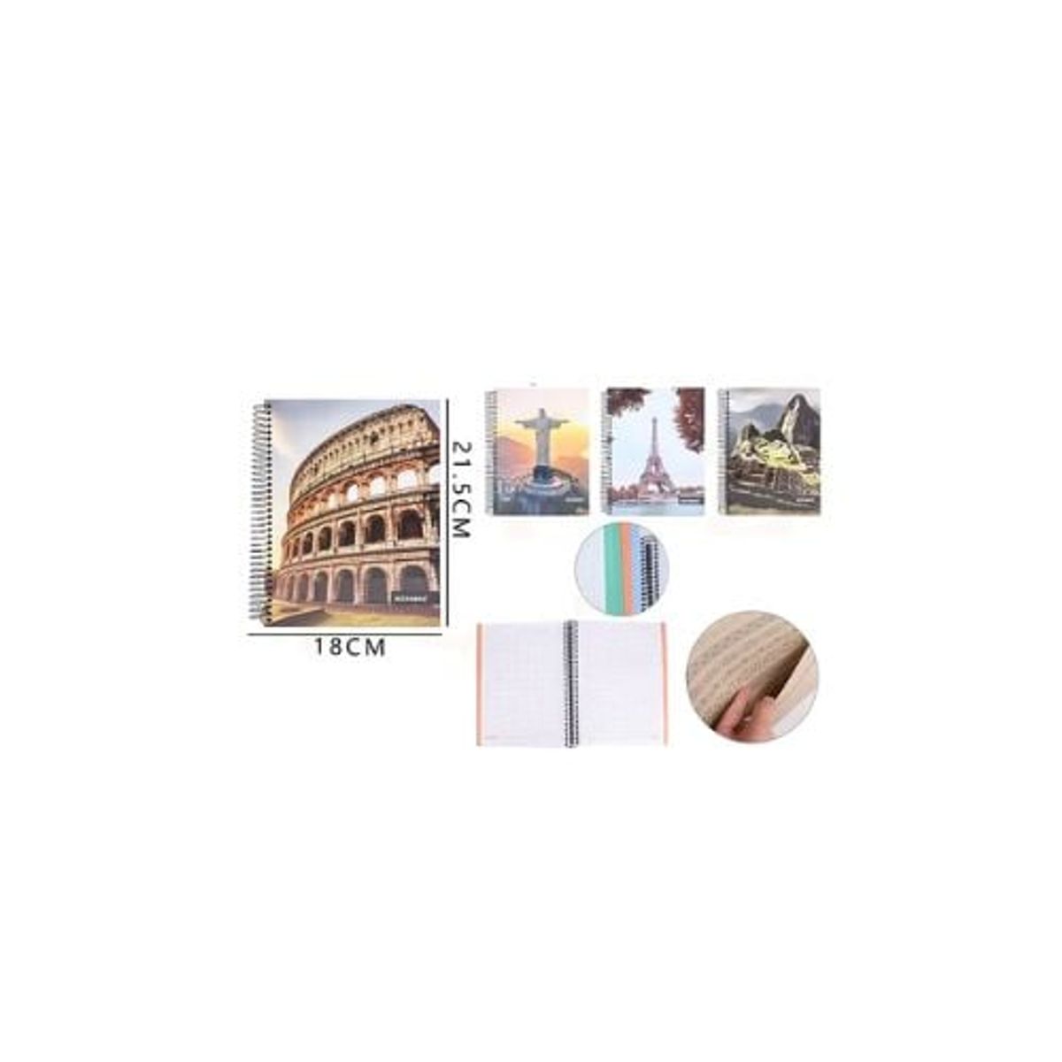 GENERICO - Cuaderno Paisajes 18 21 5 Cm 7 7 Mm 150 Hojas