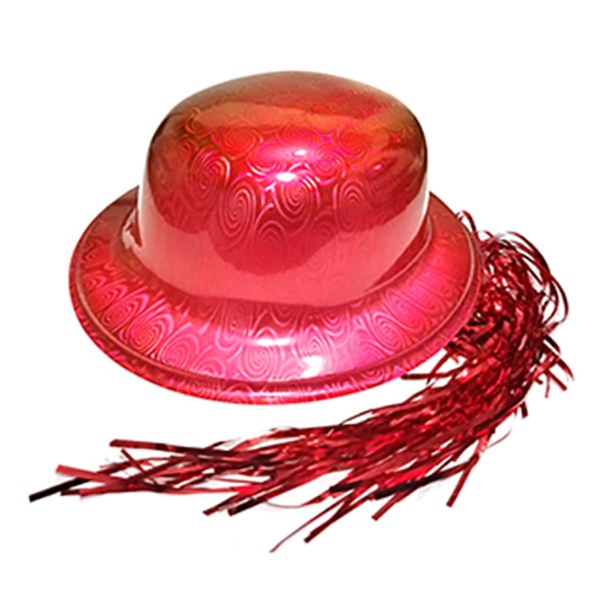 GENERICO - GORRO CHAPLIN REDONDO BRILLANTE PELO ROJO X12 UNI