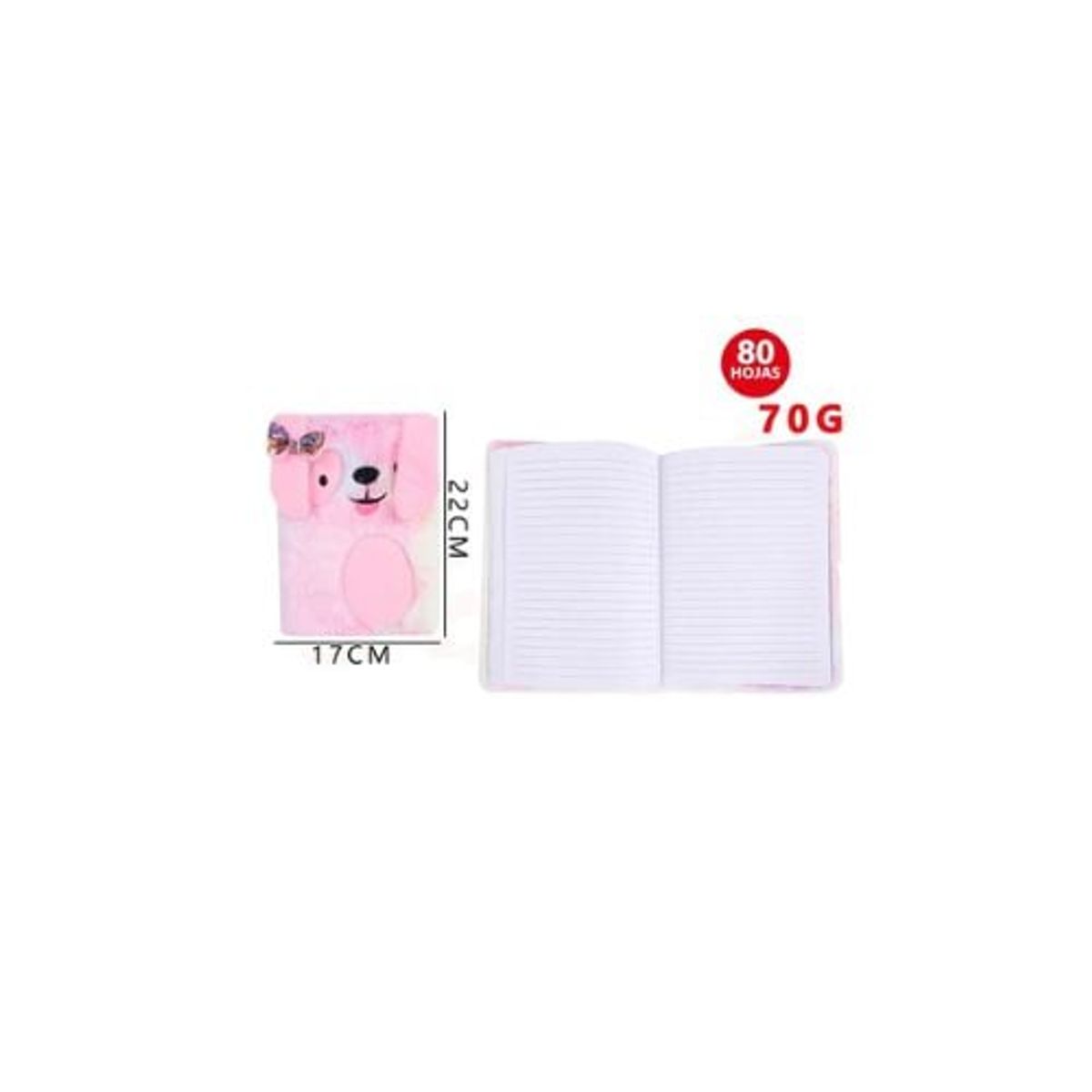 GENERICO - Libreta Perrito 17 22 Cm