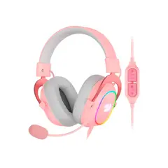REDRAGON - Audífonos Gamer Zeus X H510P RGB Pink