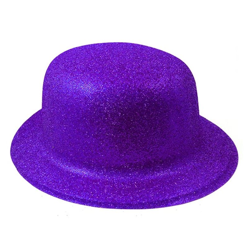 GENERICO - GORRO CHAPLIN REDONDO ESCARCHA LISO MORADO X12 UNI