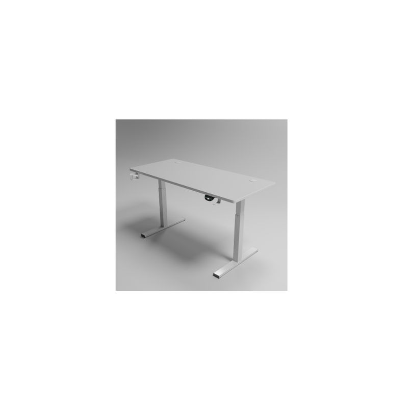 GENERICO - Escritorio Home Office Orion Eléctrico Natural 120x60cm Blanco