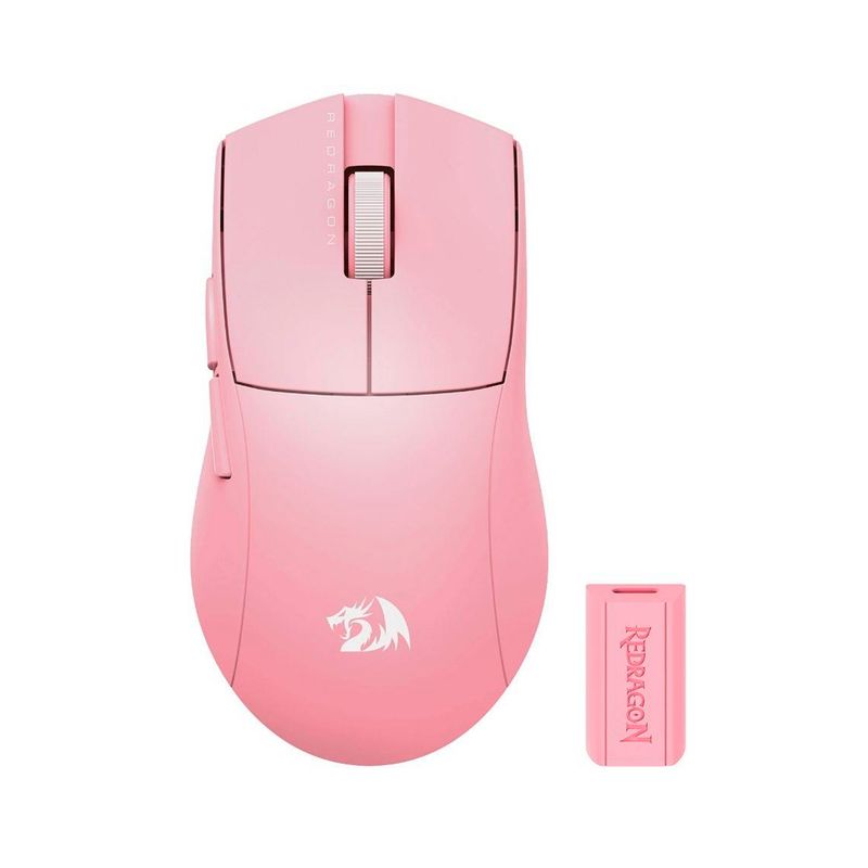 REDRAGON - Mouse Gamer Inalámbrico Redragon King M916 PRO 1000hz Rosado