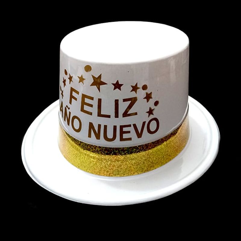 GENERICO - GORRO COPA FELIZ AO NUEVO BLANCO X12 UNI