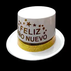 GENERICO - GORRO COPA FELIZ AO NUEVO BLANCO X12 UNI