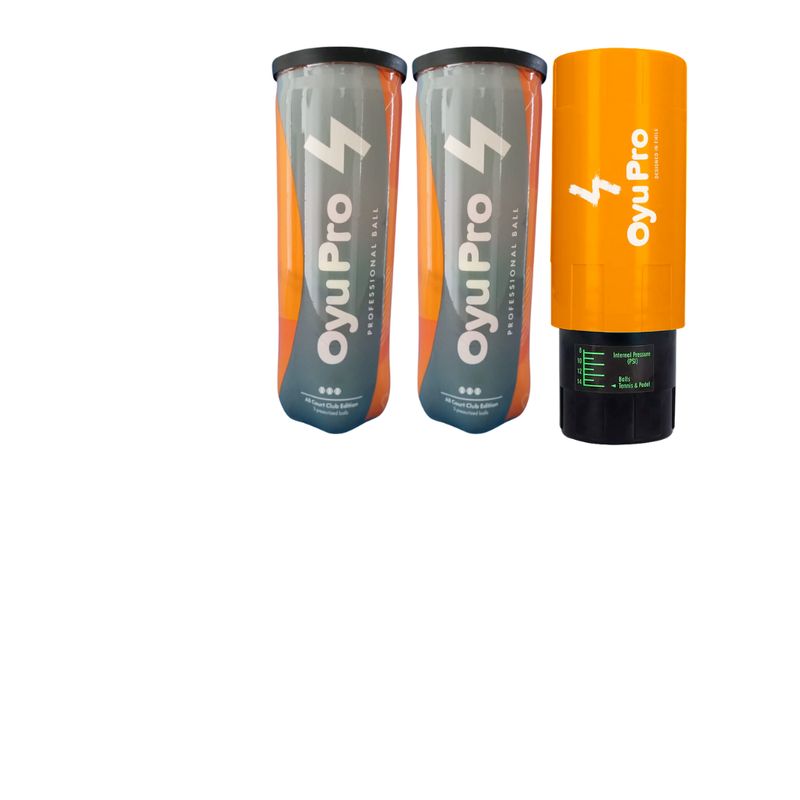 OYU PRO - Presurizador Naranjo + 2 tarros de pelotas padel