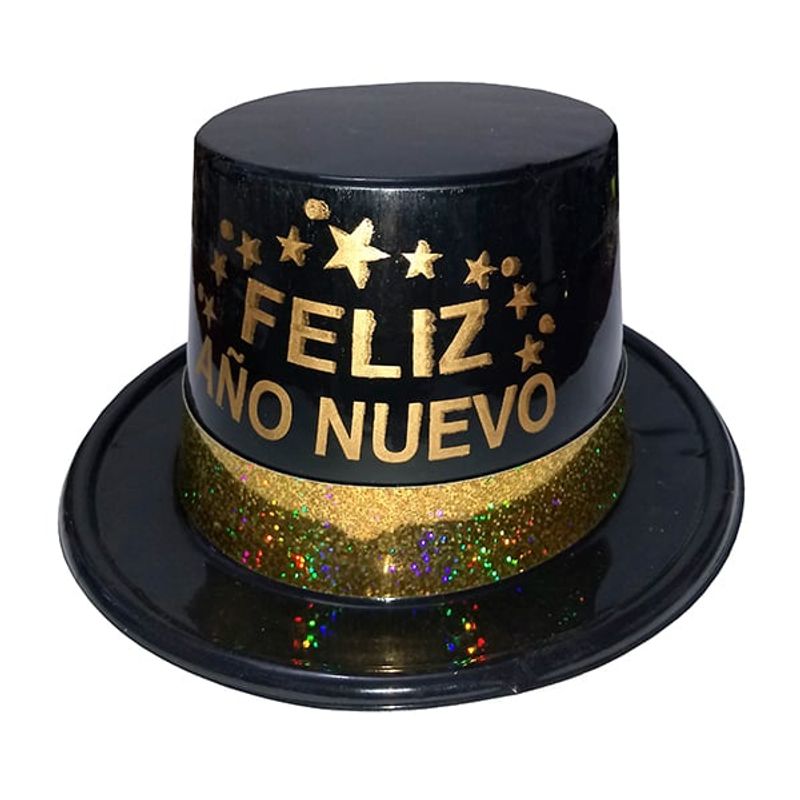 GENERICO - GORRO COPA FELIZ AO NUEVO NEGRO X12 UNI