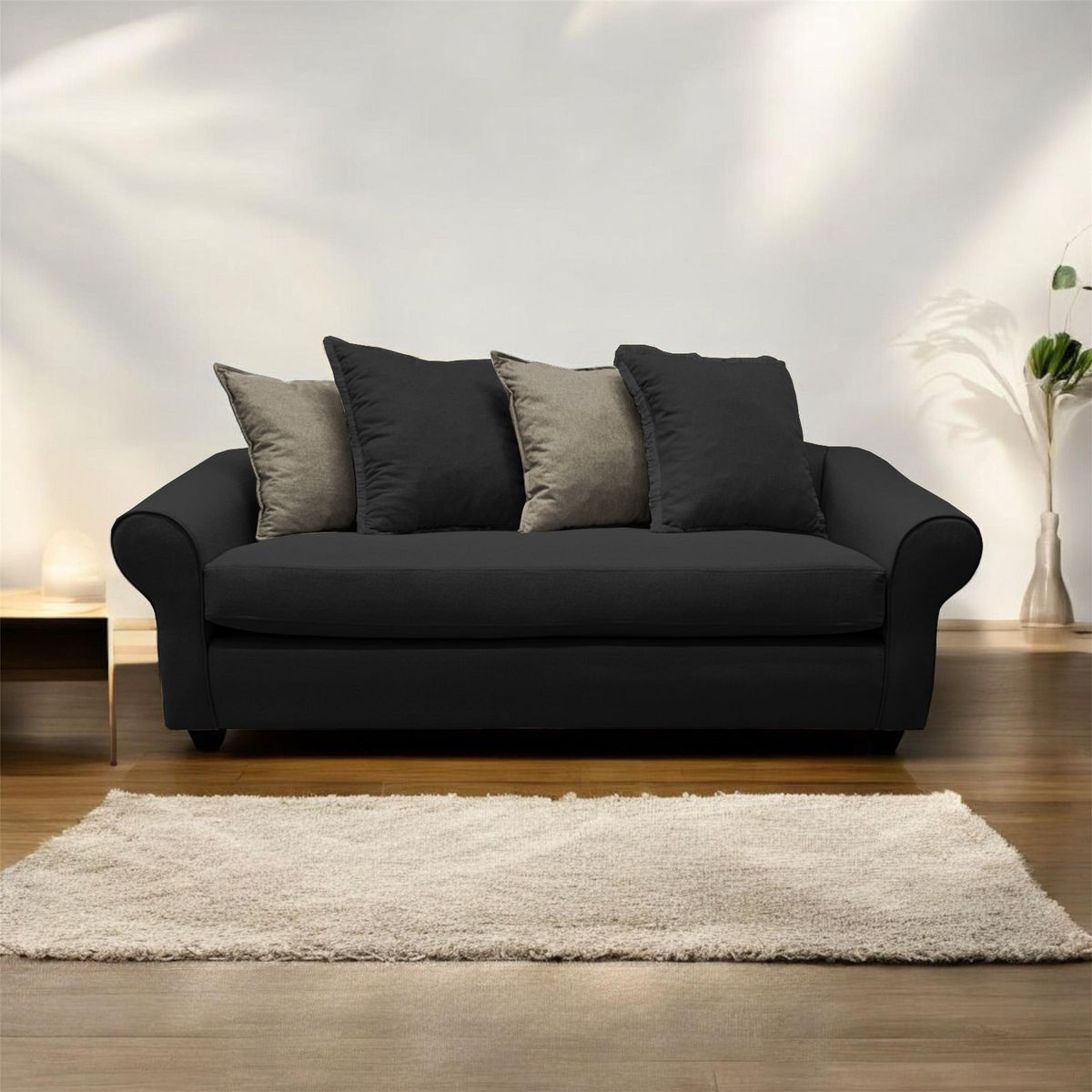 SOFAS HOME - SOFÁ PRAT CHENILLE GRAFITO 3 CUERPOS