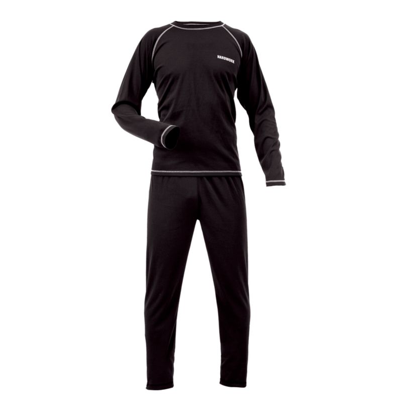 HARDWORK - Conjunto Primera Capa De Polyester Cool Dry Hw Negro