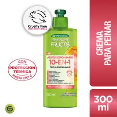 FRUCTIS STYLE - Fructis Crema para peinar 10 en1 Adiós Esponjado 300 ml
