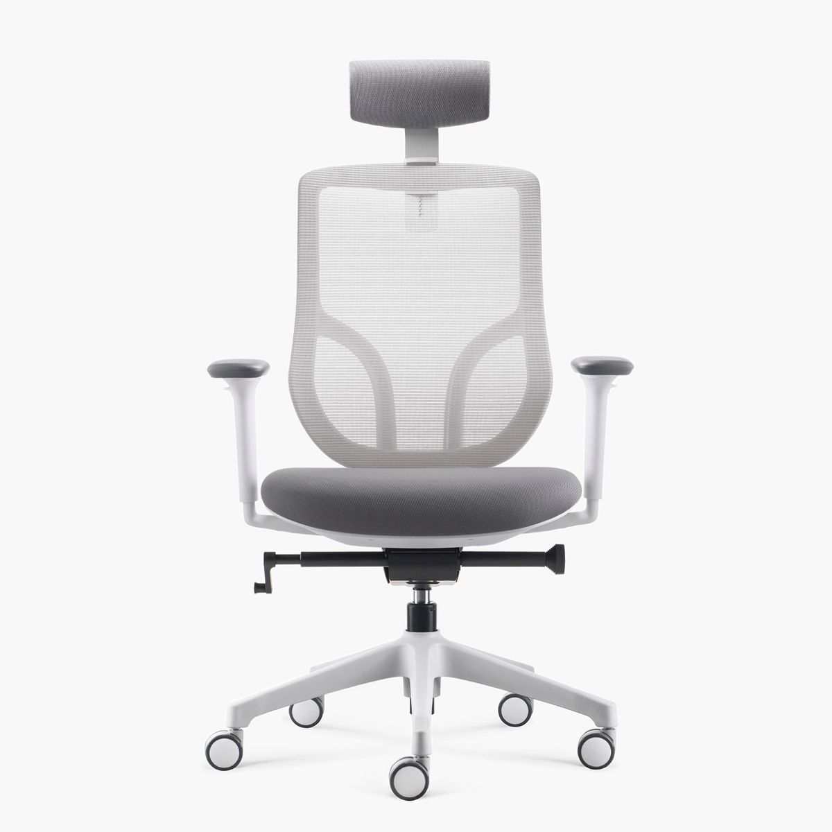 FORM OFFICE - Silla Oficina Chic con cabecero Gris claro Form