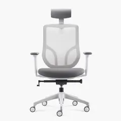 FORM OFFICE - Silla Oficina Chic con cabecero Gris claro Form