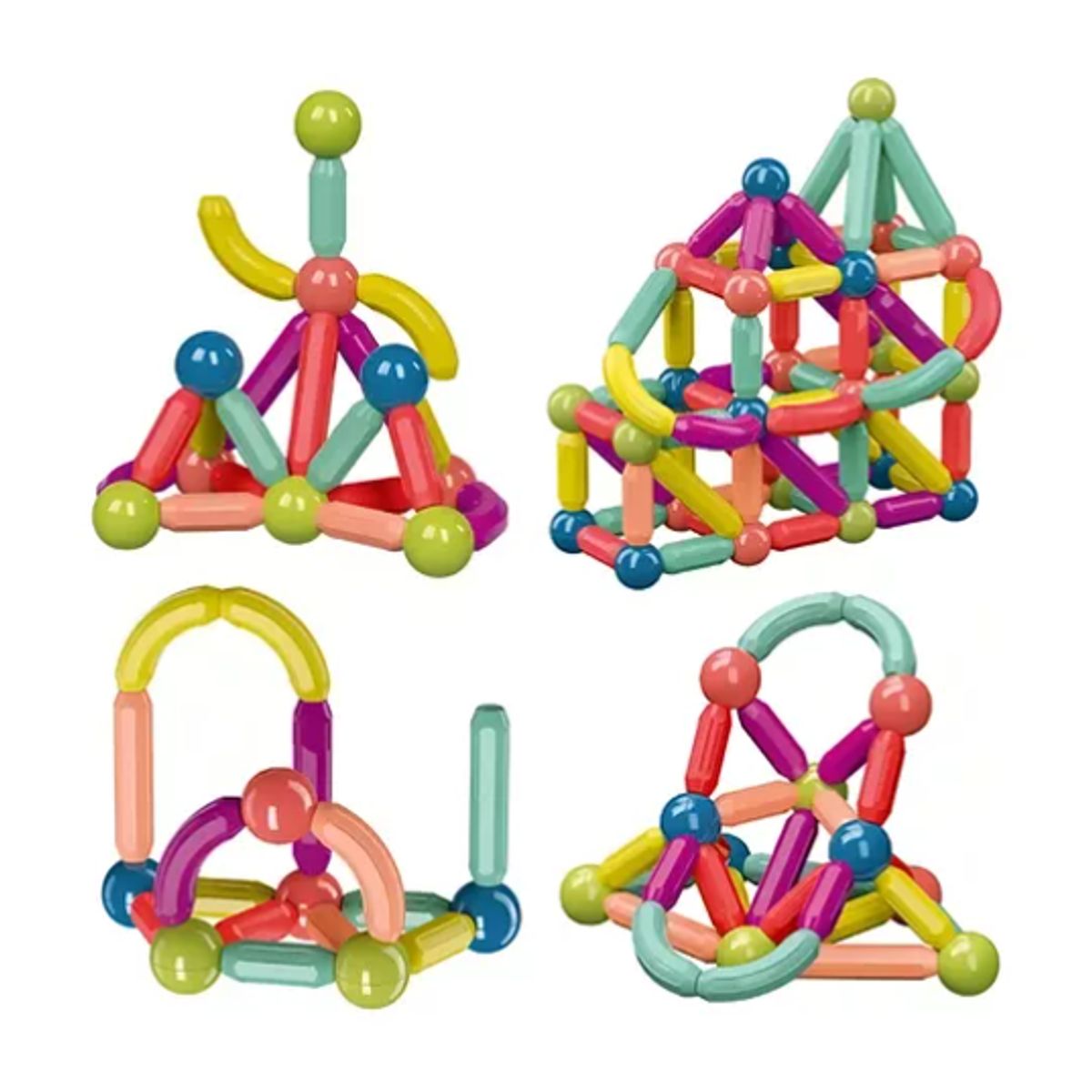 GENERICO - Magnetic Sticks Bloques Para Armar Magnéticos 36 Piezas