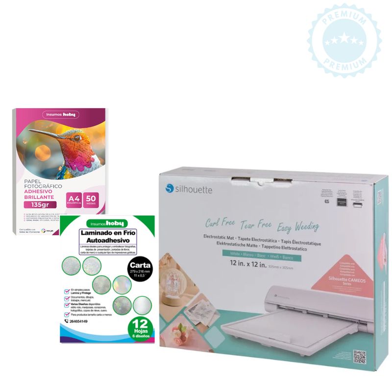 SILHOUETTE - TAPETE DE CORTE ELECTROESTATICO PARA CAMEO 5 BLANCA