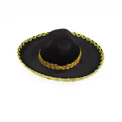 GENERICO - SOMBRERO MEXICANO NEGRO CHICO X1 UNI