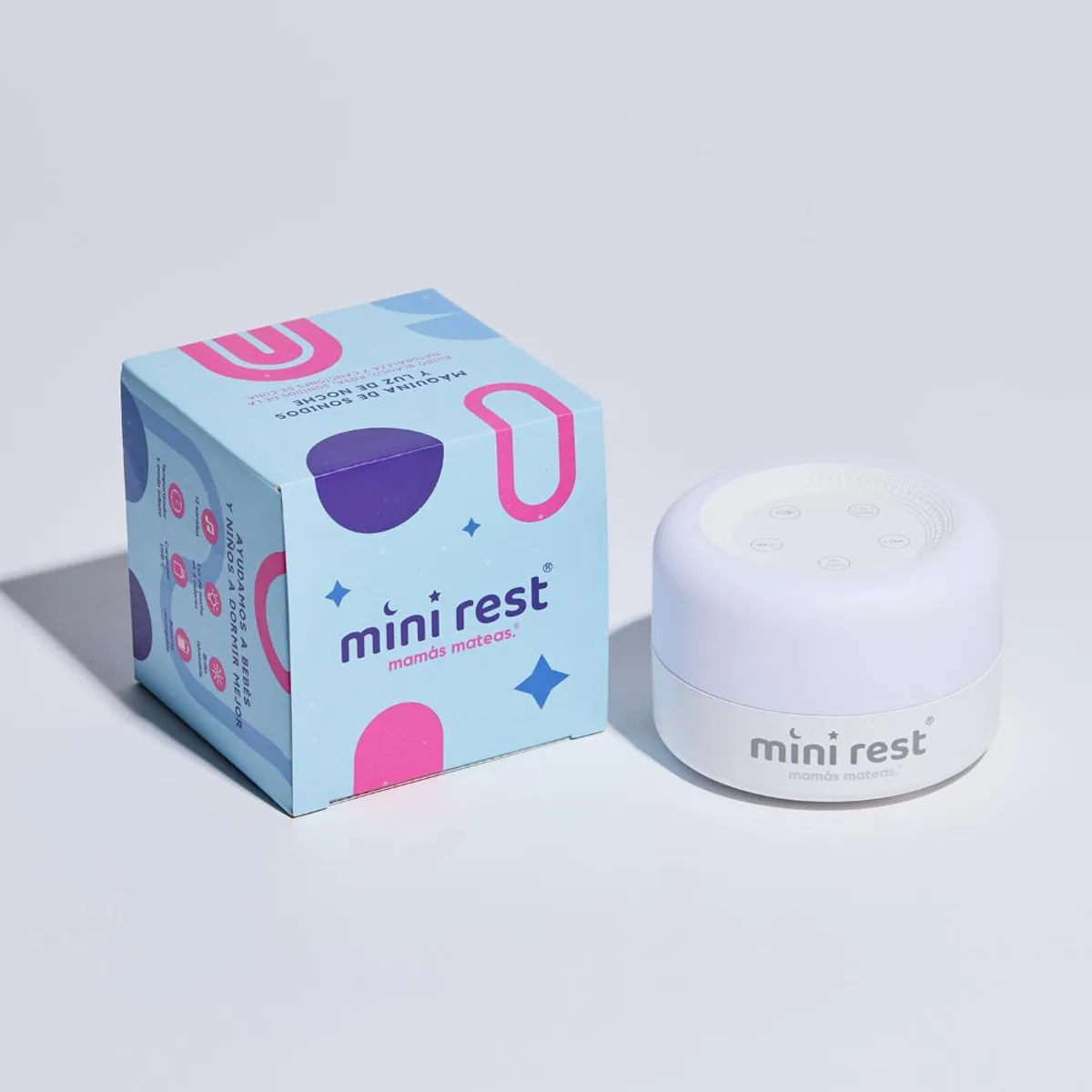 GENERICO - Mini Rest® - Máquina de Sonidos Ruido Blanco y Luz de Noche