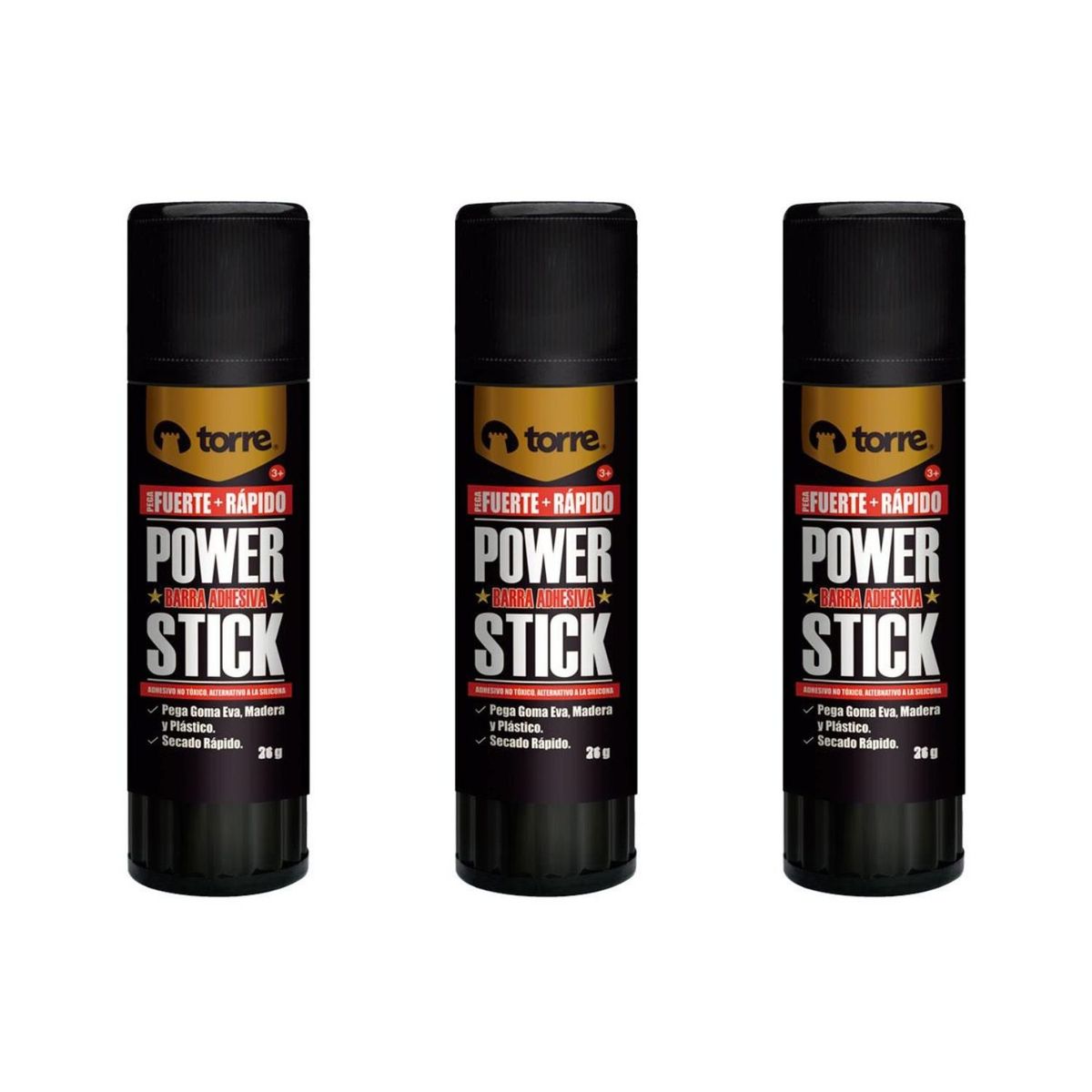 TORRE - Pegamento Adhesivo En Barra Power Stick 36grs 3 Unid. Torre