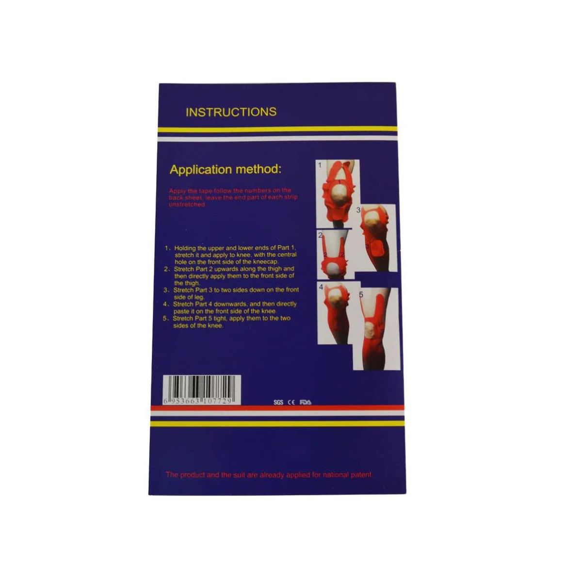 FOUR - Tape Kinésico Rodilla - Azul